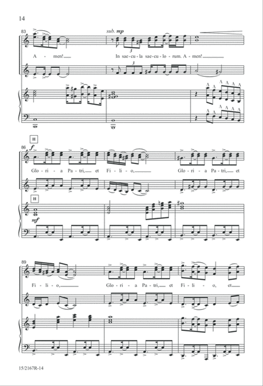 Gloria Patri SSA scores gallery preview page 14