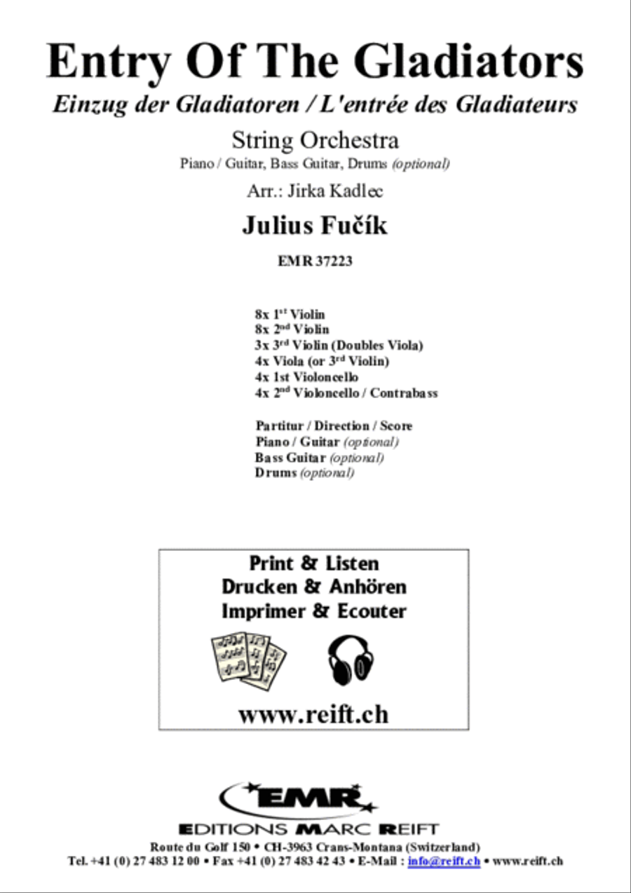 Entry Of The Gladiators String Orchestra scores gallery preview page 2