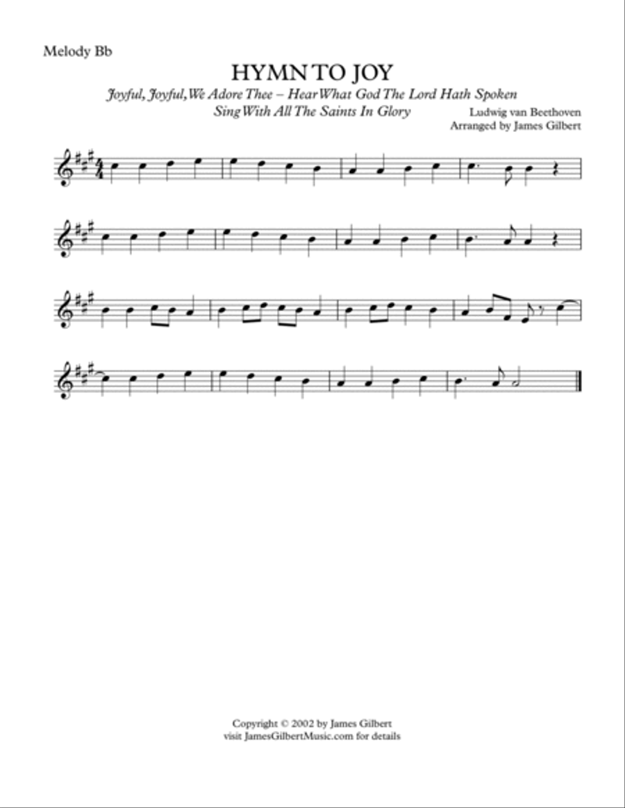HYMN TO JOY (Joyful, Joyful We Adore Thee) Small Ensemble scores gallery preview page 6