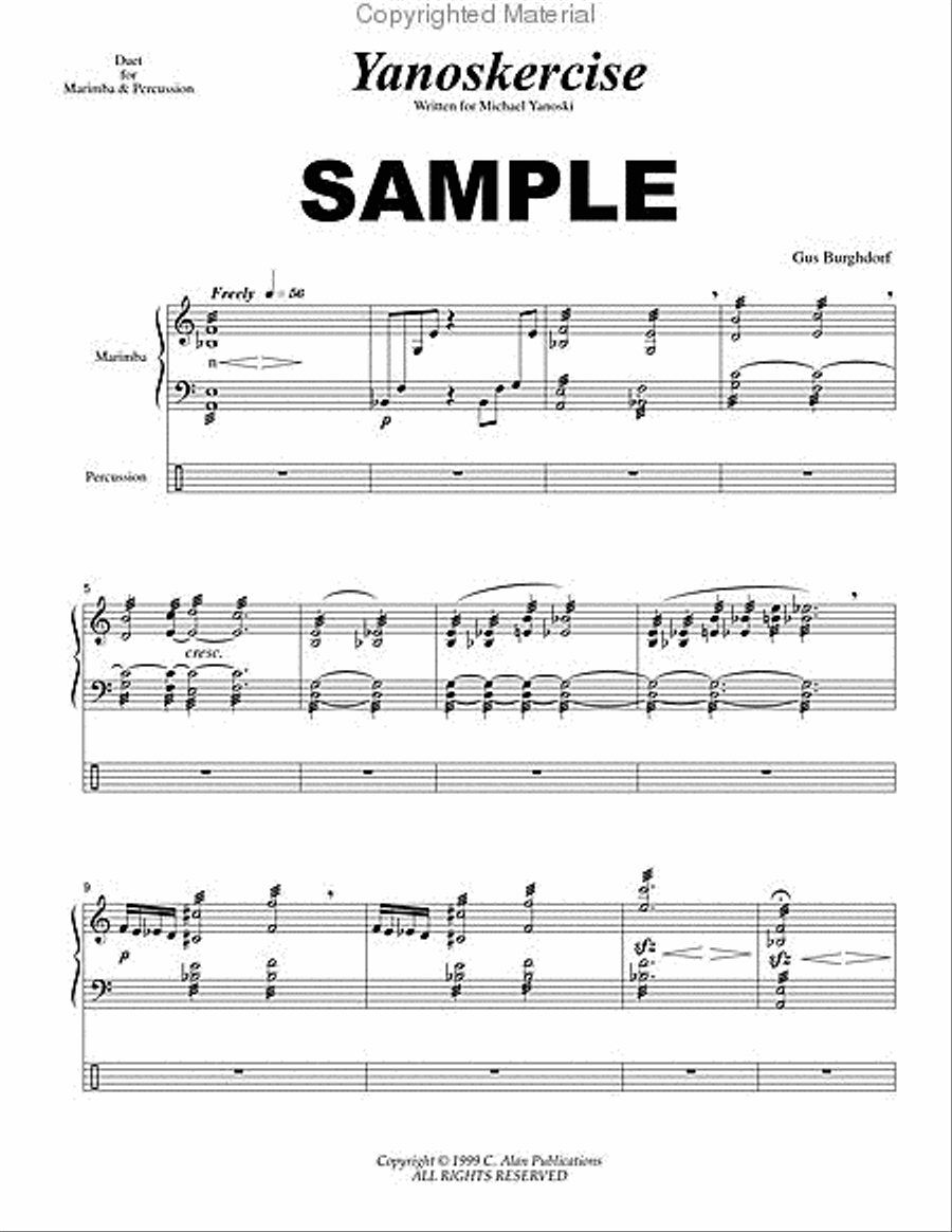 Yanoskercise Percussion Ensemble scores gallery preview page 2