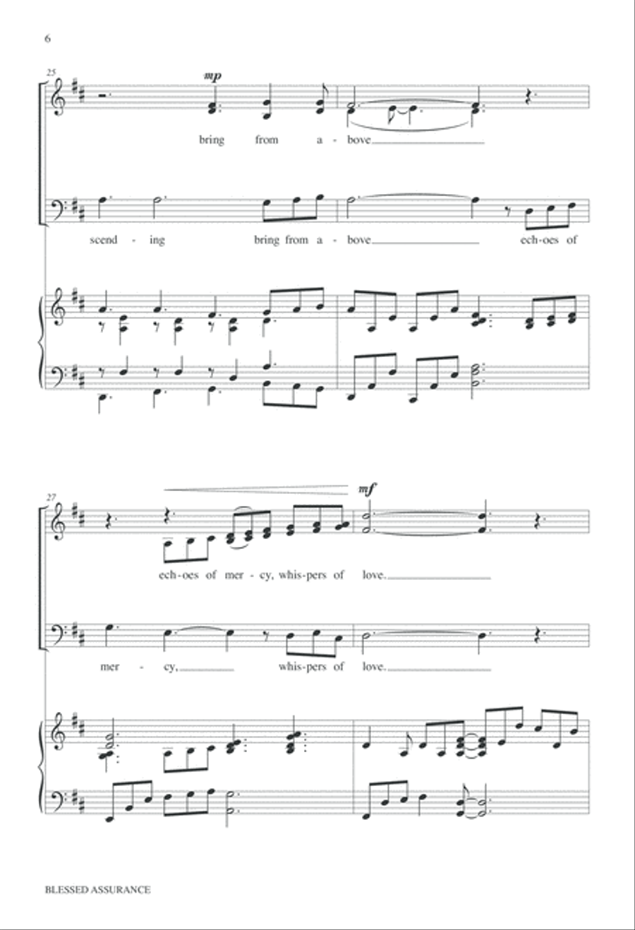 Blessed Assurance 4-Part scores gallery preview page 6