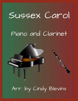 Book cover for Sussex Carol, for Piano and Clarinet