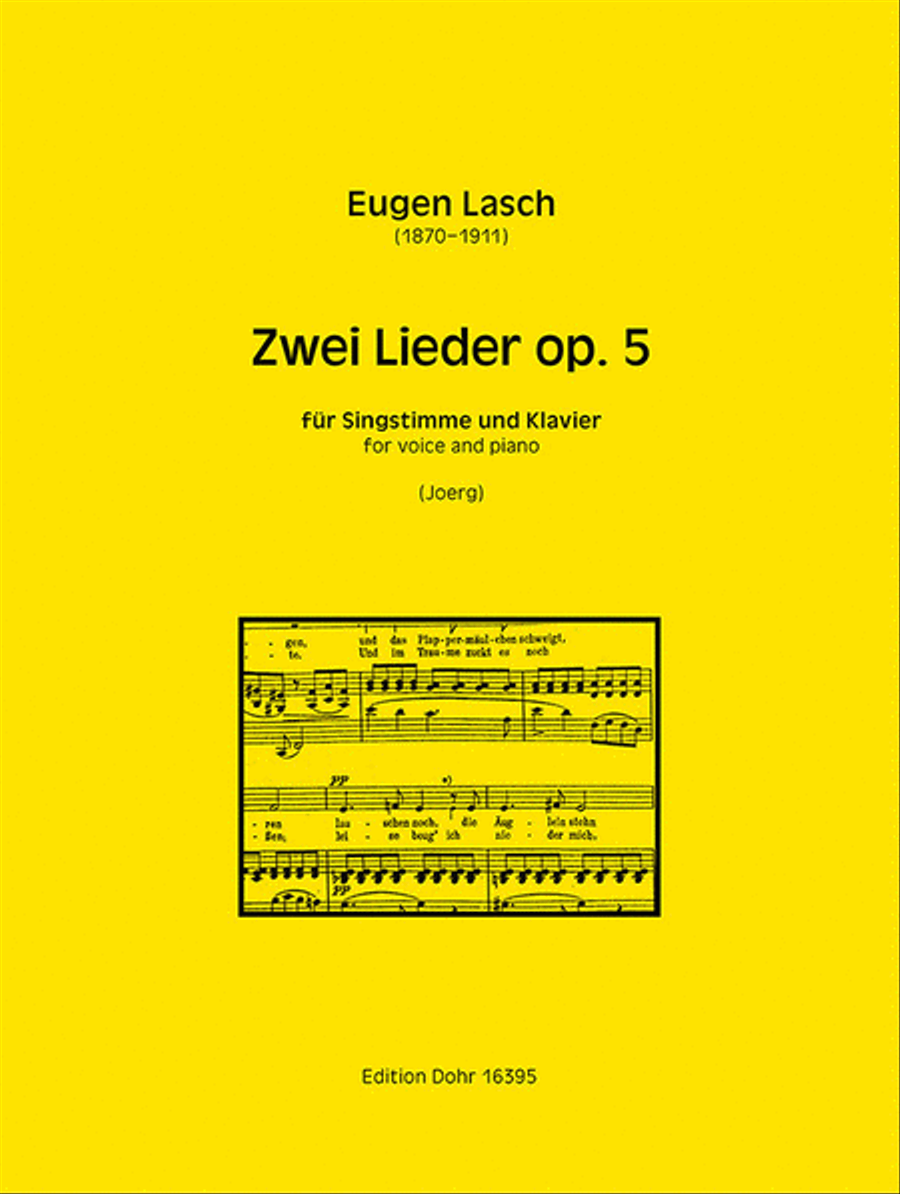 Zwei Lieder für Singstimme und Klavier op. 5 (nach Gedichten von Ludwig Hamann und Otto Roquette) Voice Solo scores gallery preview page 1