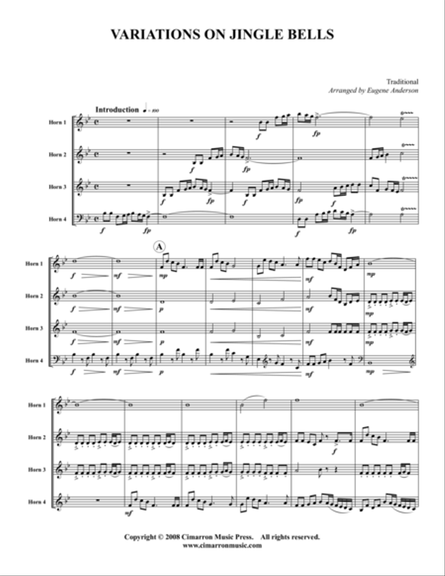 Holiday Treats, Volume 4 Holiday Treats, Volume 4 Horn scores gallery preview page 1