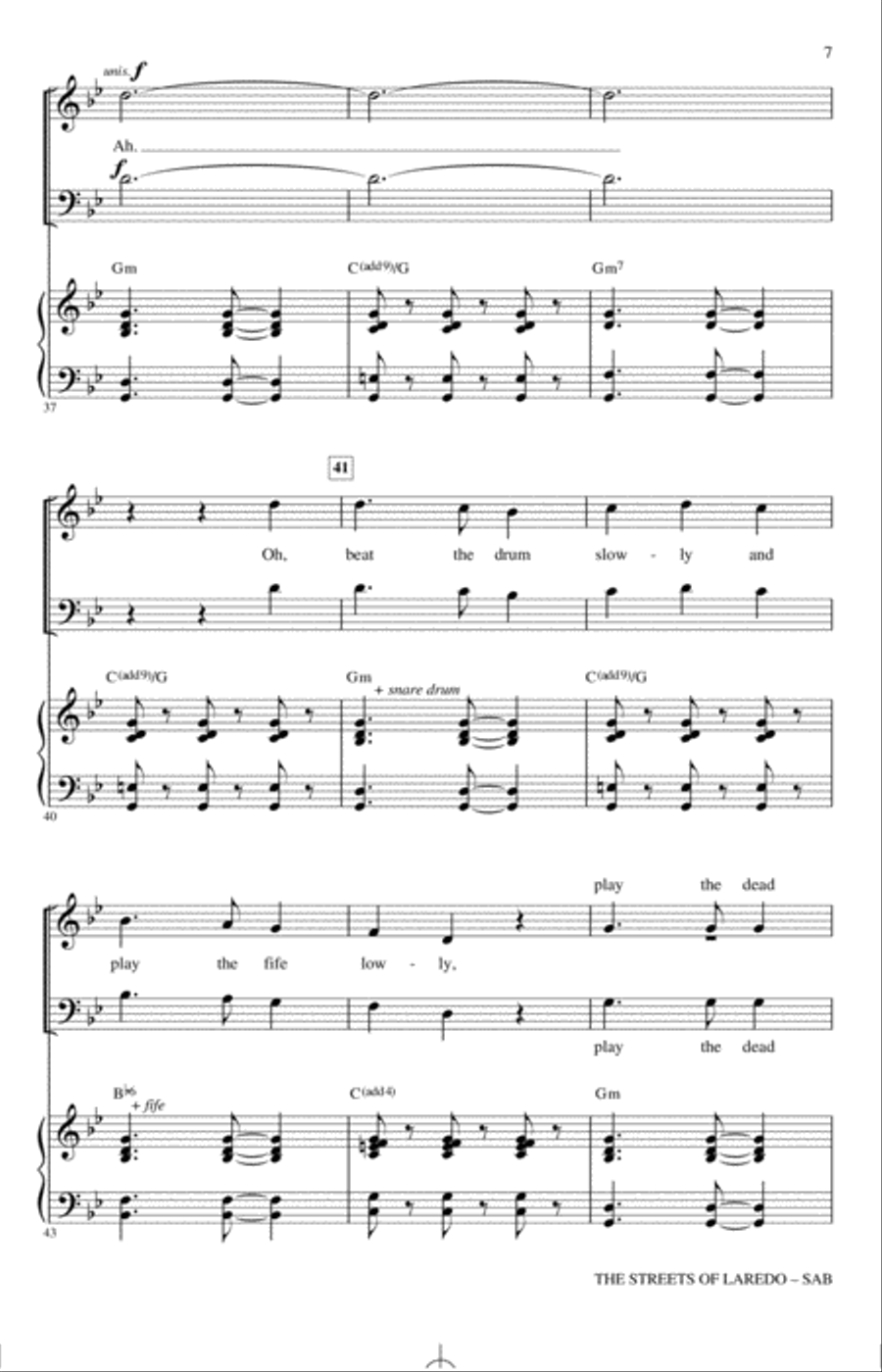 The Streets Of Laredo 3-Part scores gallery preview page 5