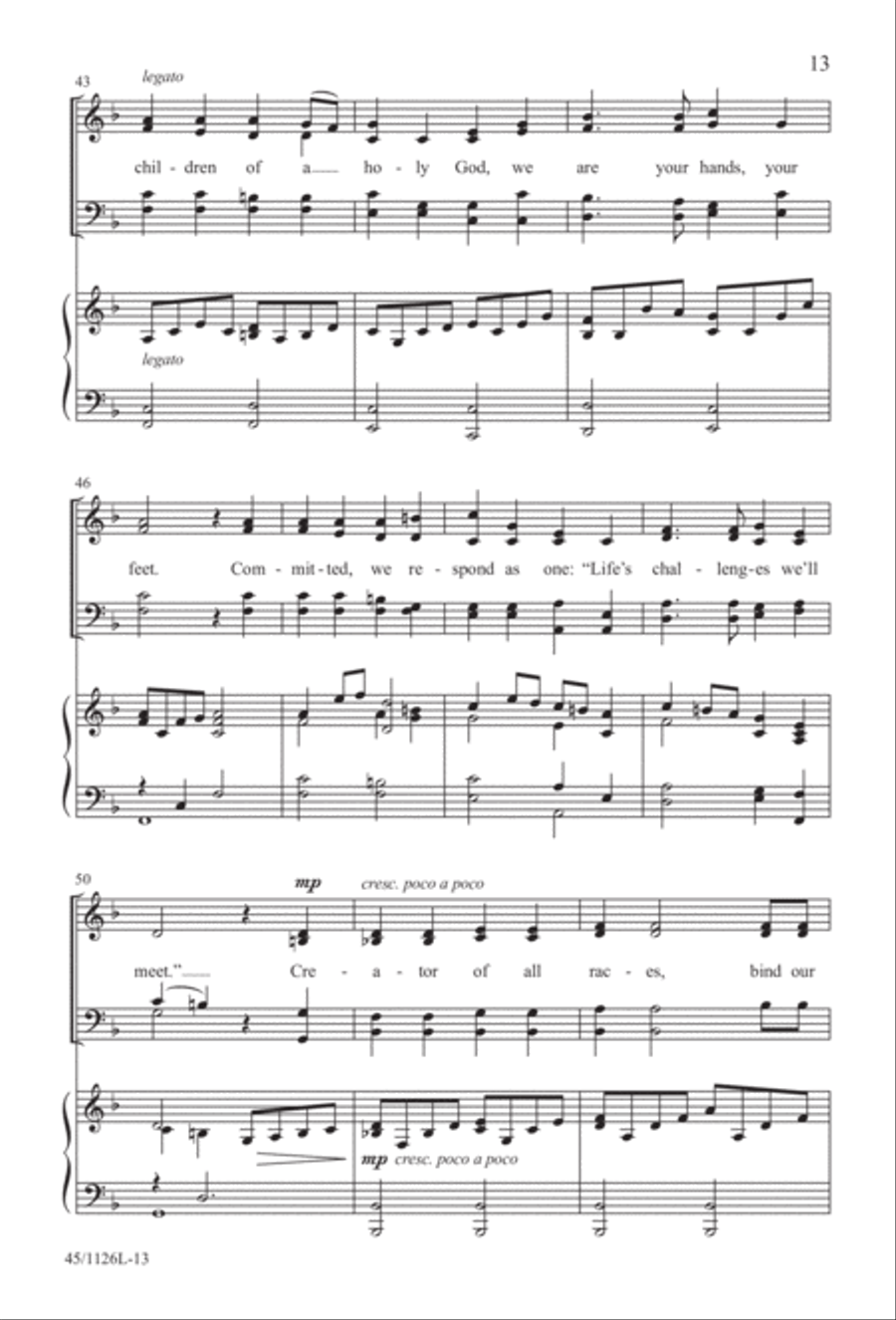 Prayers for the Nations 4-Part scores gallery preview page 14