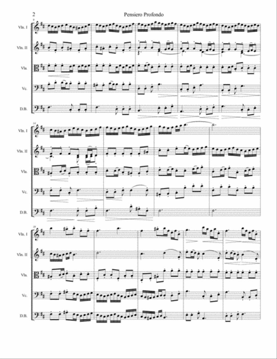 Pensiero Profondo String Quartet scores gallery preview page 2