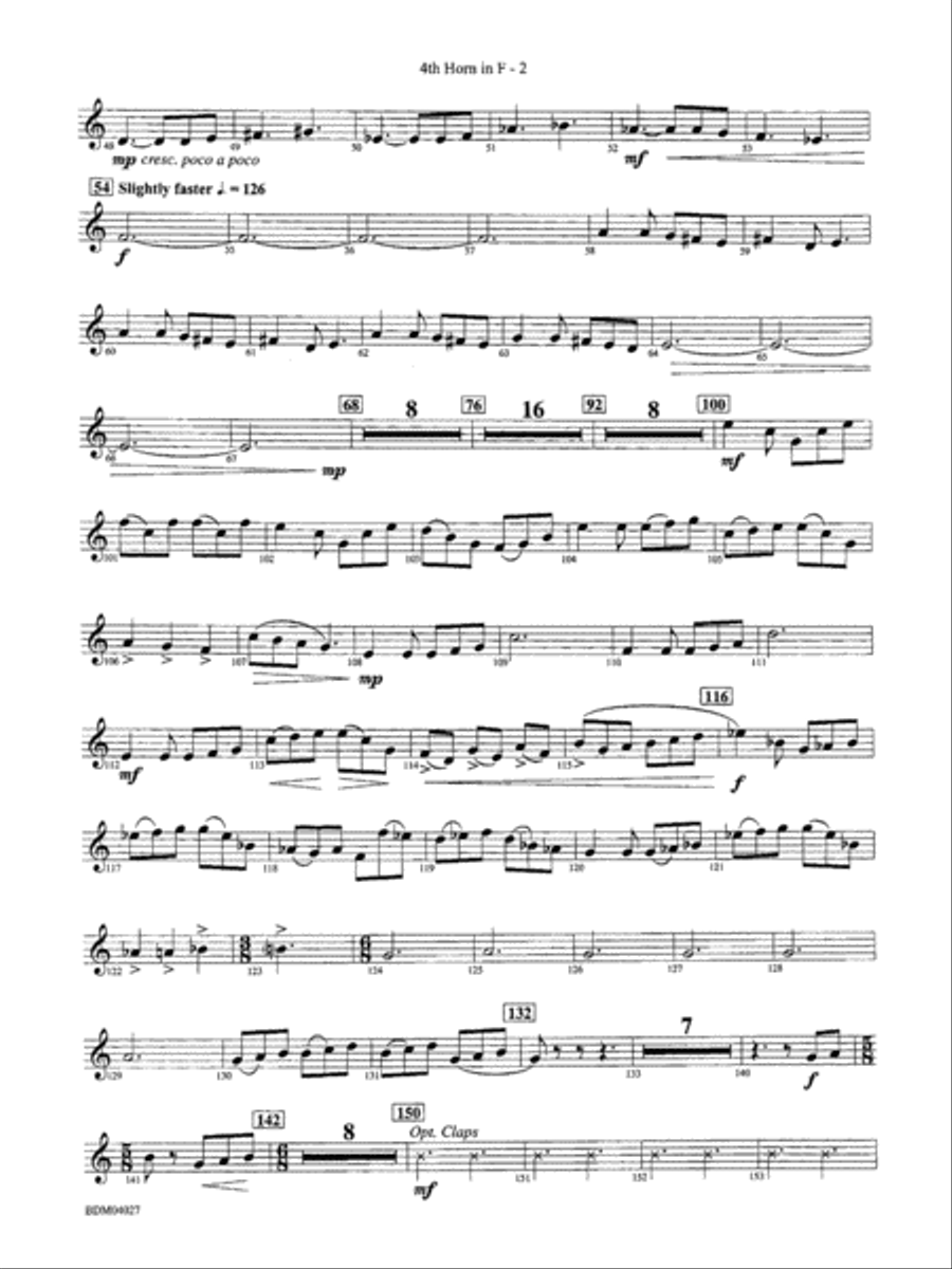 Tir Na Nog (A Celtic Legend): 4th F Horn Concert Band scores gallery preview page 2