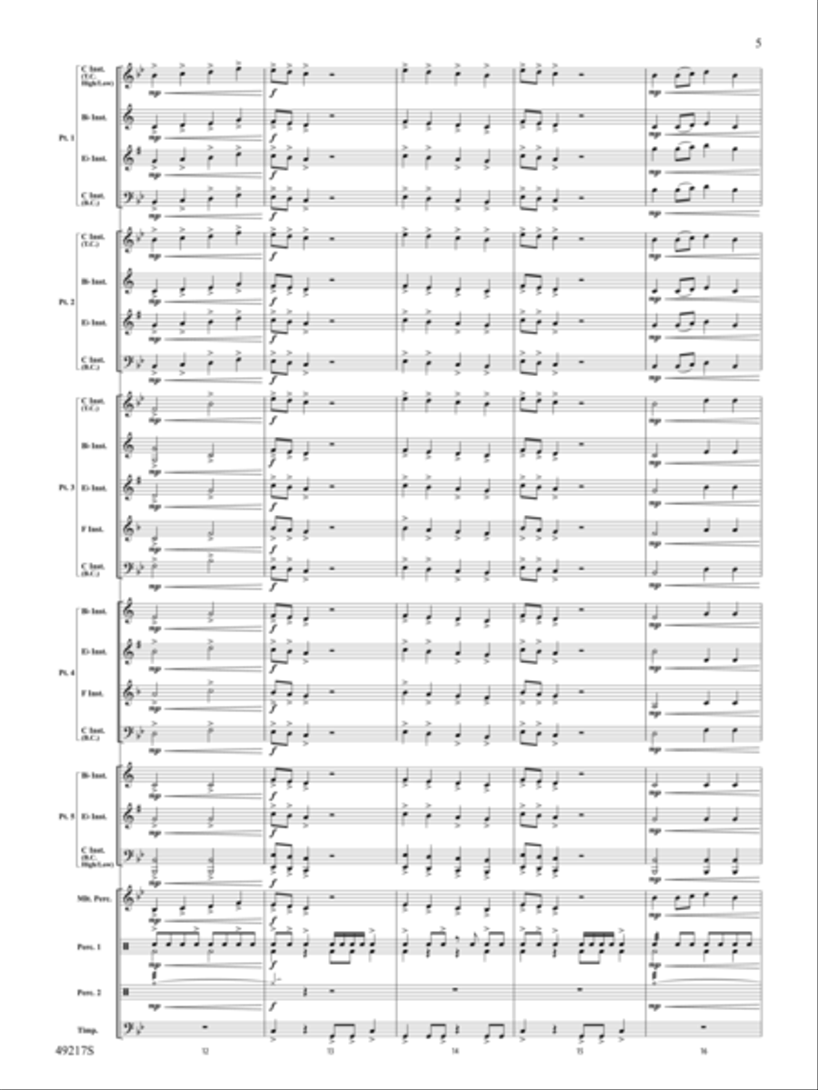 Dark Adventure: Score Concert Band scores gallery preview page 5