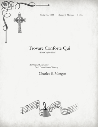 Book cover for Trovare Conforto Qui ("Find Comfort Here") - for Three Octave Hand Chimes