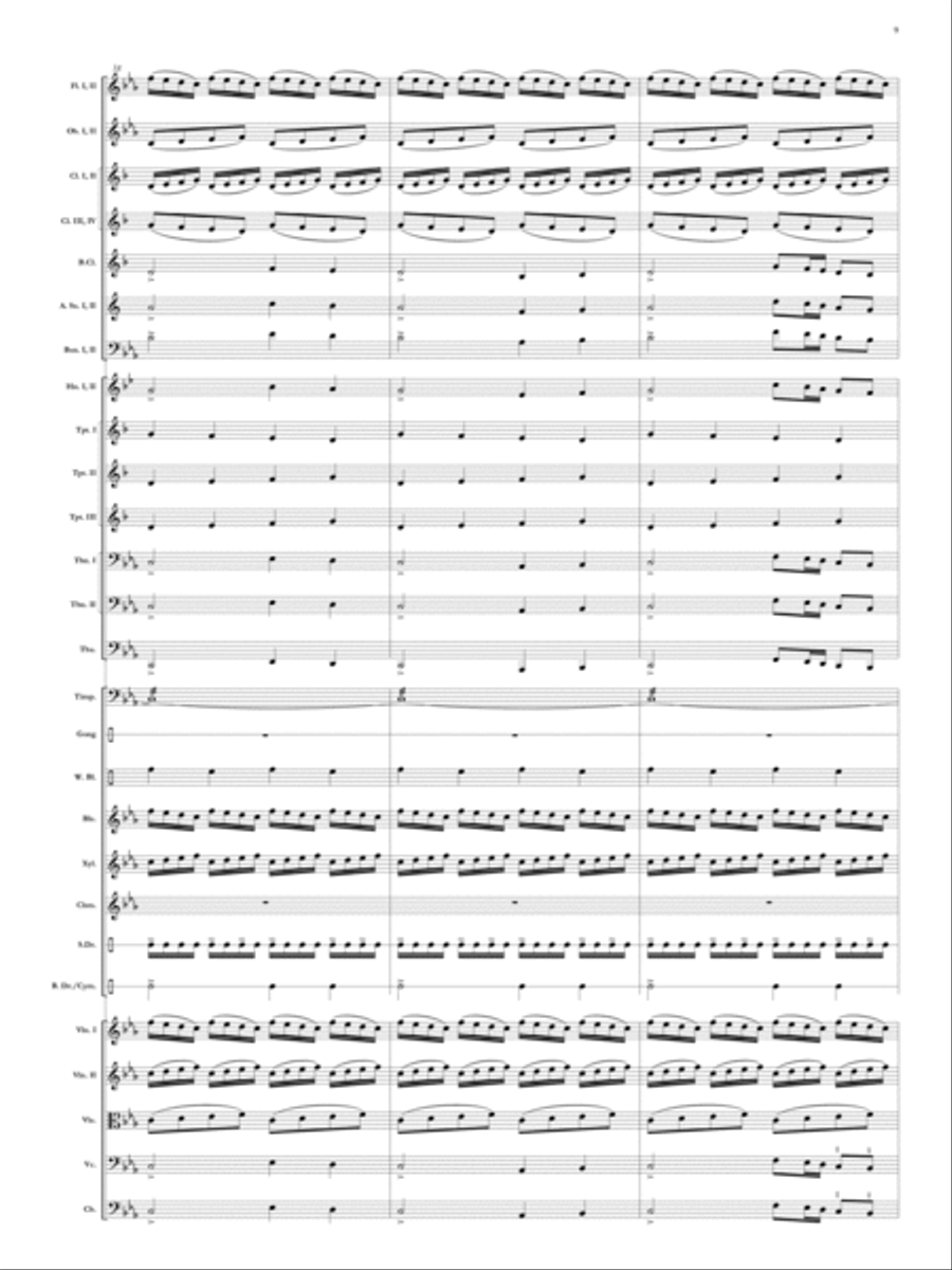 Elegy for Remembrance (September 11, 2001) Orchestra scores gallery preview page 10