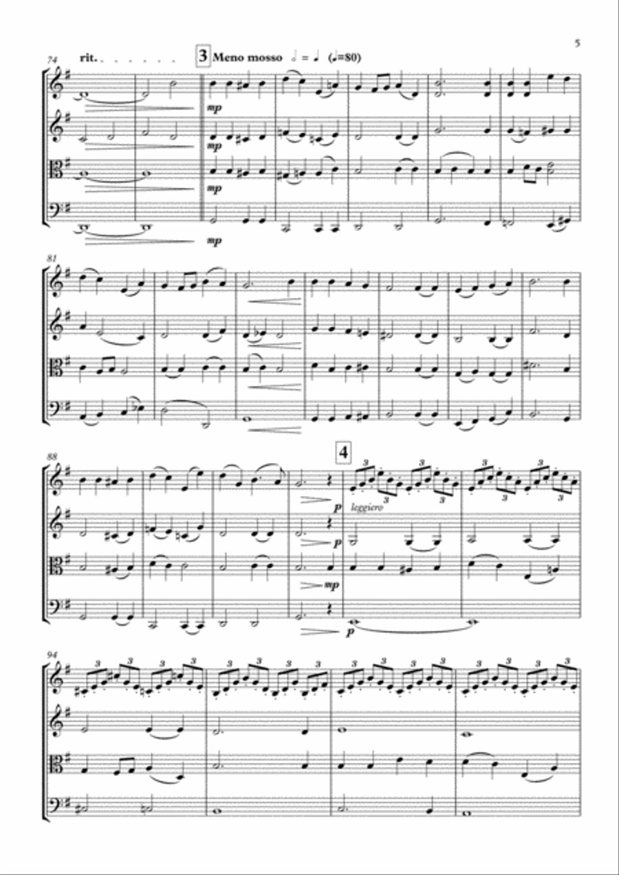 Christmas suite Christmas suite String Quartet scores gallery preview page 6