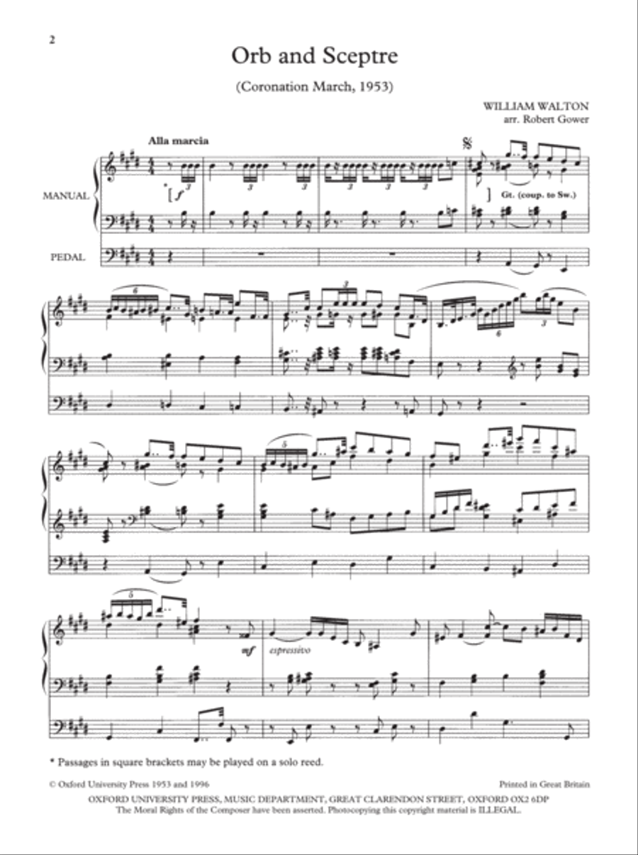 Orb and Sceptre Organ Solo scores gallery preview page 2