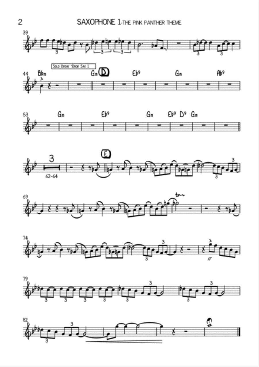 The Pink Panther from THE PINK PANTHER Woodwind Trio scores gallery preview page 3