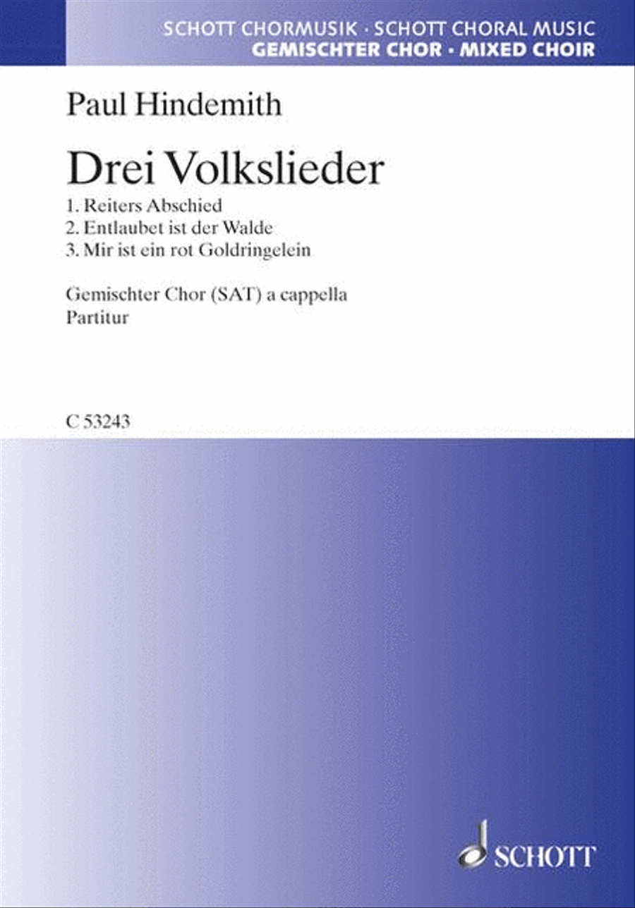 Drei Volkslieder SAT scores gallery preview page 1