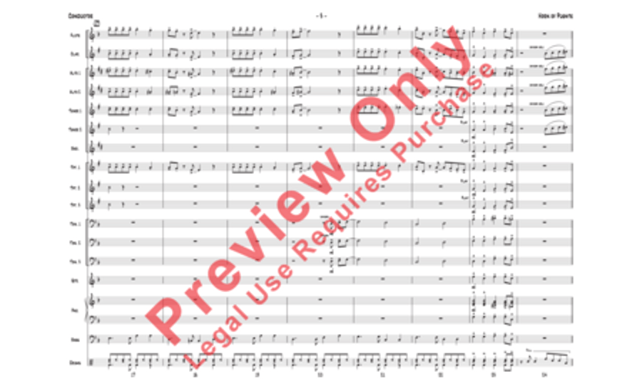 Horn of Puente Horn of Puente Jazz Ensemble scores gallery preview page 18