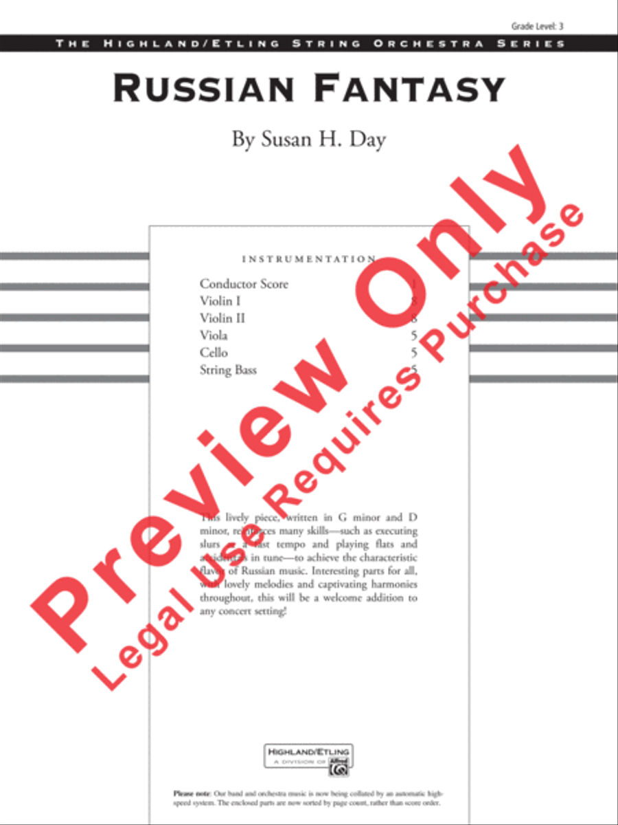Russian Fantasy Russian Fantasy String Orchestra scores gallery preview page 14