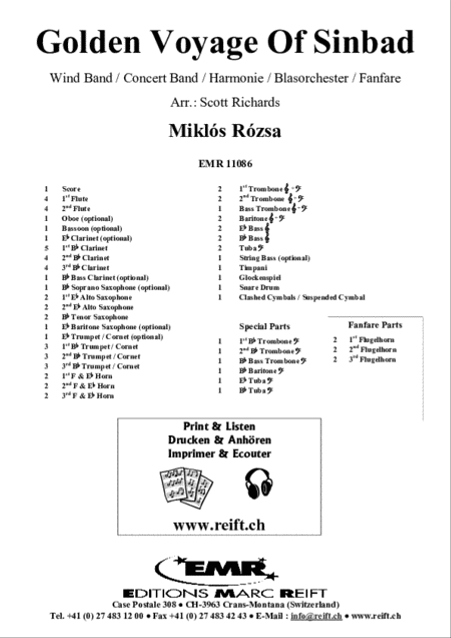 Golden Voyage Of Sinbad Golden Voyage Of Sinbad Concert Band scores gallery preview page 2