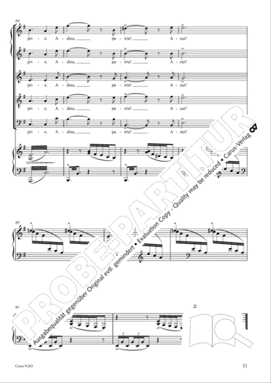 Chant de ceux qui s'en vont sur mer SSATB scores gallery preview page 12