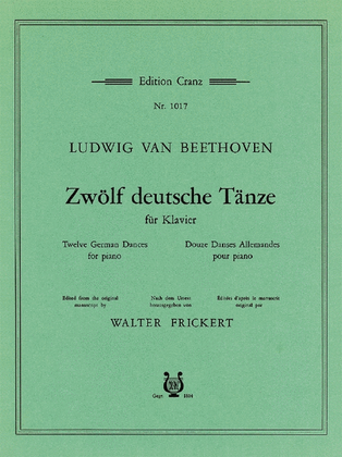 Book cover for Beethoven L Deutsche Taenze12 (frickert)