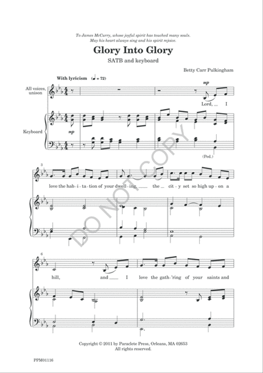 Glory into Glory Glory into Glory 4-Part scores gallery preview page 4
