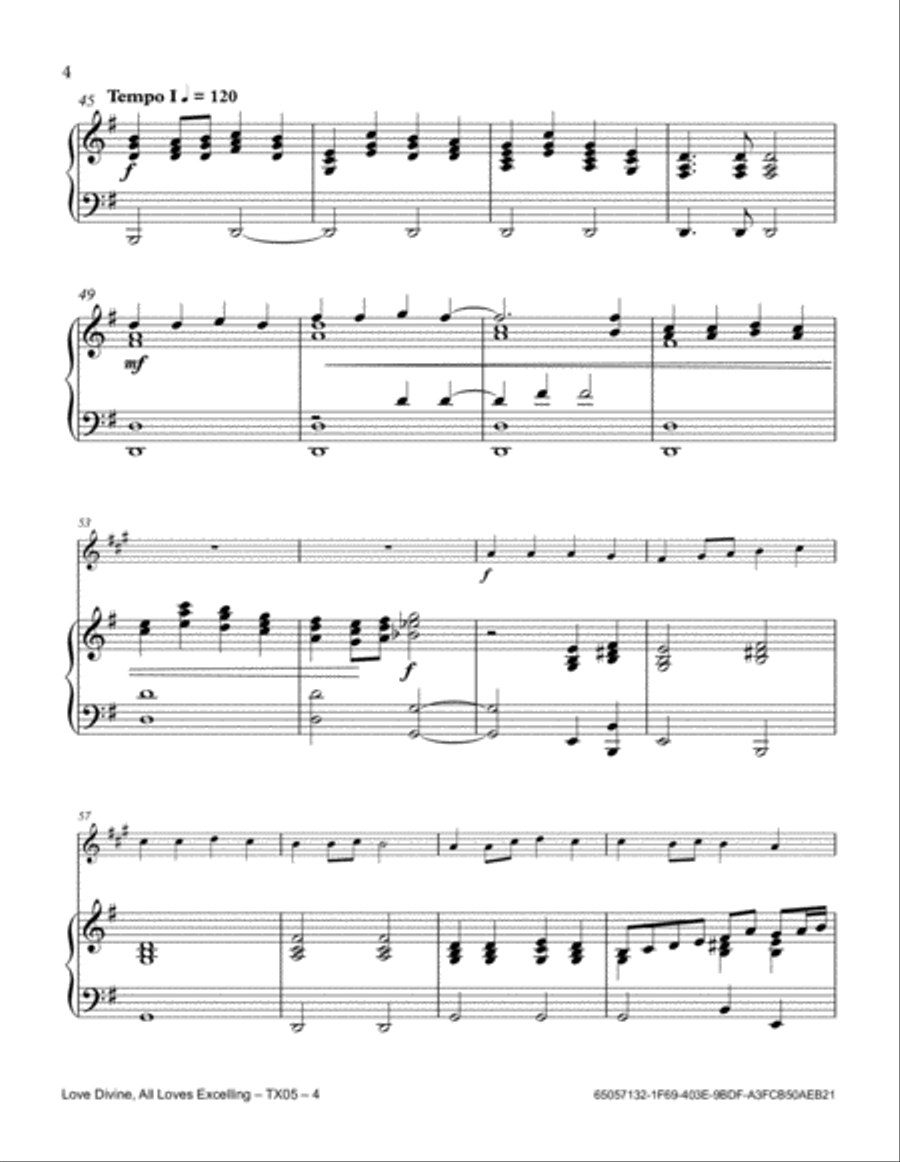 Love Divine, All Loves Excelling Tenor Saxophone scores gallery preview page 4