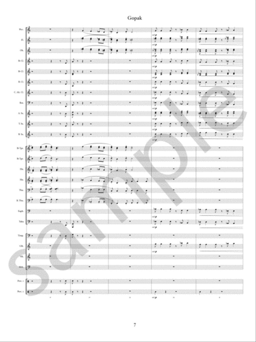 Gopak Concert Band scores gallery preview page 10