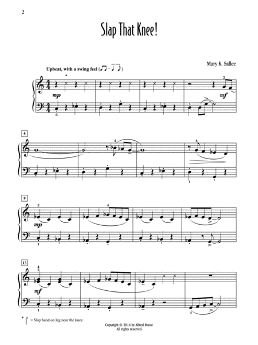 SlapThat Knee! Easy Piano scores gallery preview page 2