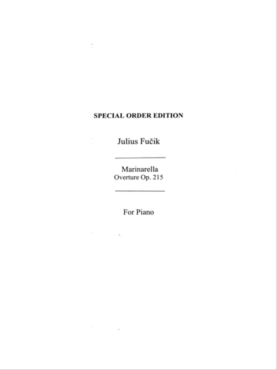 Marinarella Overture Op.215 Piano Solo scores gallery preview page 1