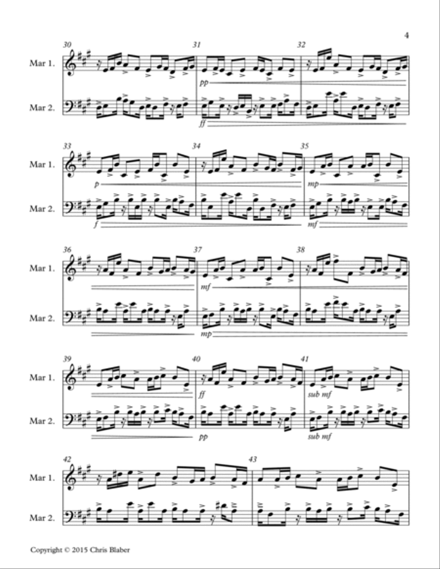 Ball and Rock Percussion Ensemble scores gallery preview page 5