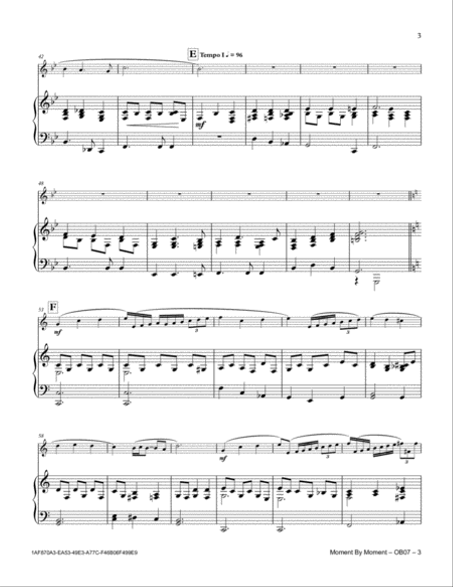 Moment By Moment Moment By Moment Piano scores gallery preview page 3