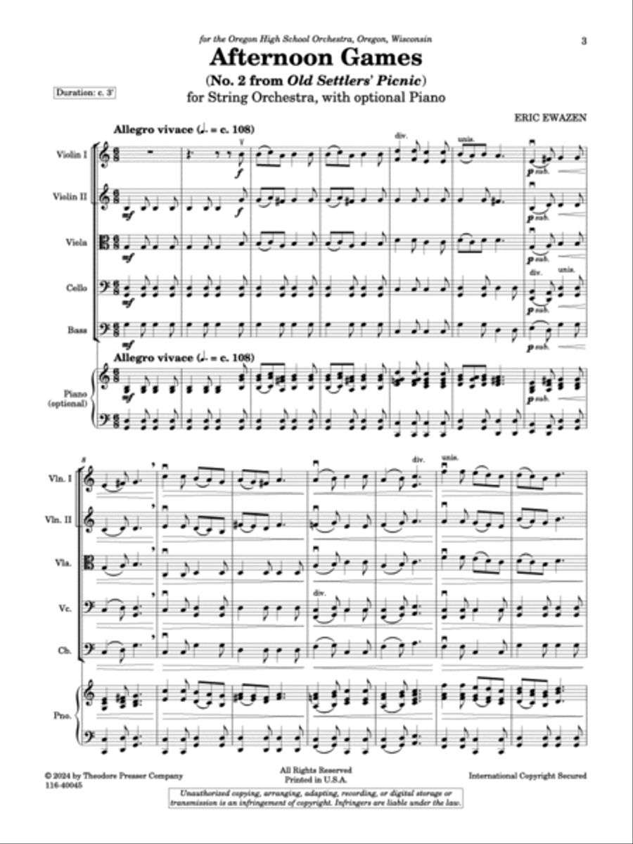 Afternoon Games Orchestra scores gallery preview page 2