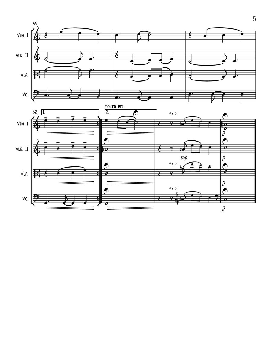 All About You String Quartet scores gallery preview page 5