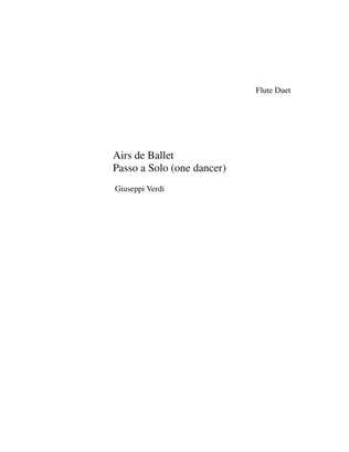 Book cover for Verdi - Pas de Solo for flute duet (Ballet music, Jerusalem, Act III)