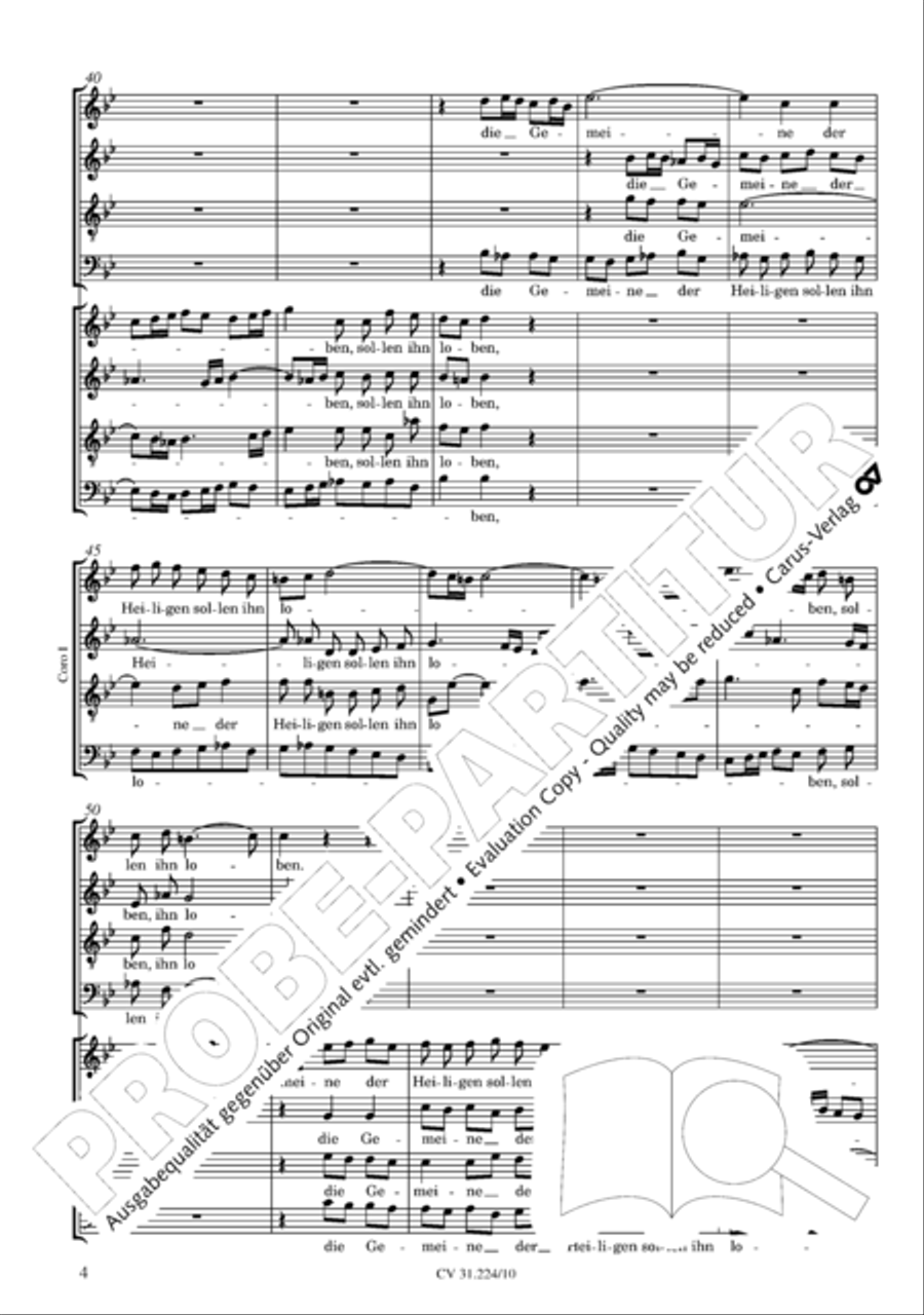 The complete motets (without Bc) Choir scores gallery preview page 11