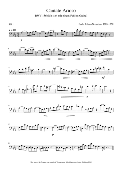 Trombone Solo Posaune Pieces Komponist born 1685-1690 - 10 Pieces Trombone Solo Posaune Soli Stüc