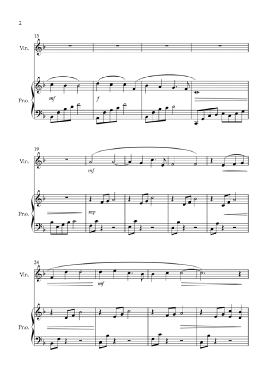 Ave Maria for violin and piano Violin Solo scores gallery preview page 2