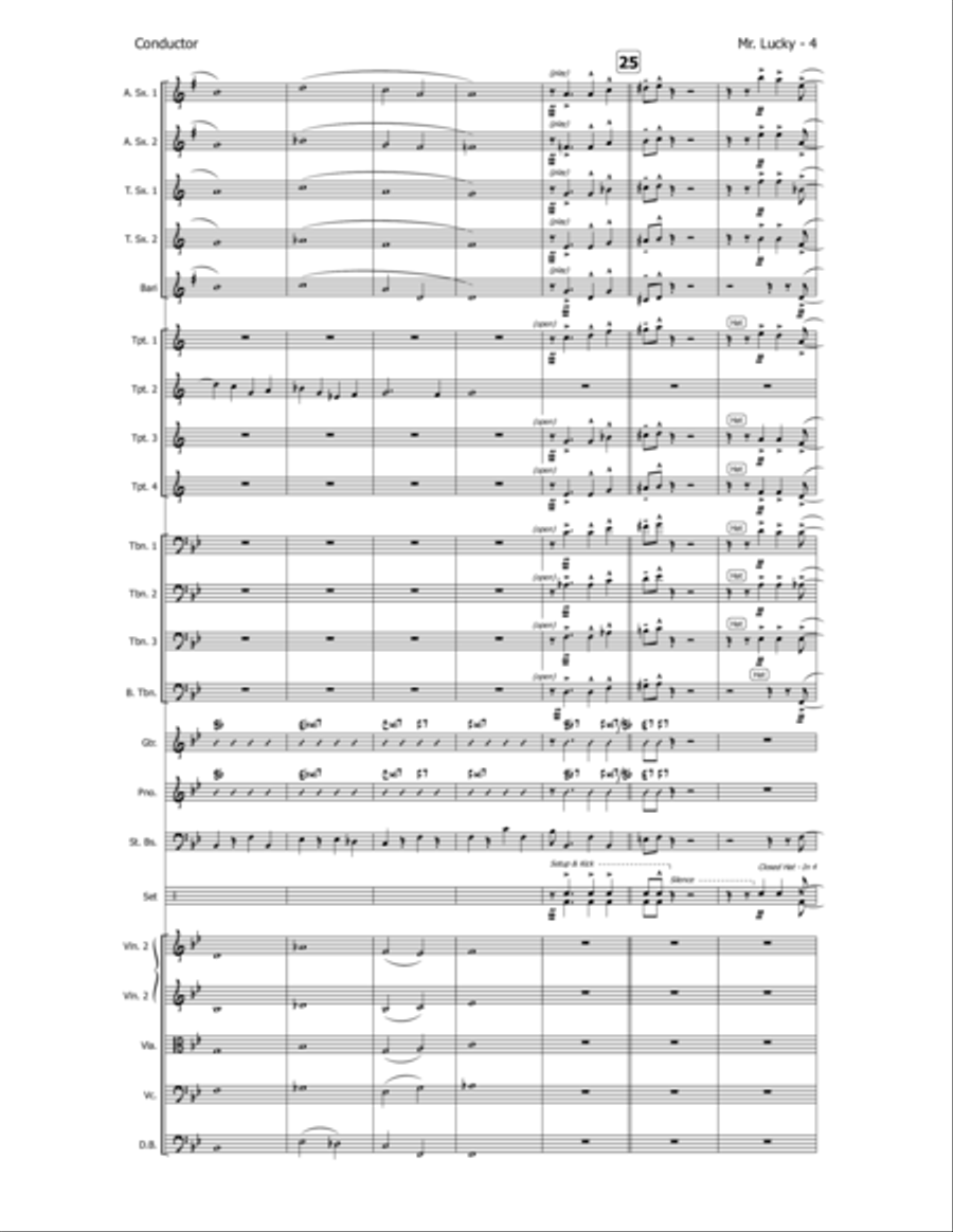 Mr. Lucky Jazz Ensemble scores gallery preview page 6