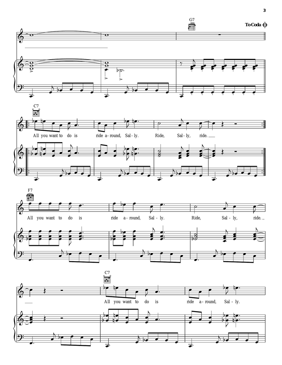 Mustang Sally Piano, Vocal, Guitar scores gallery preview page 3