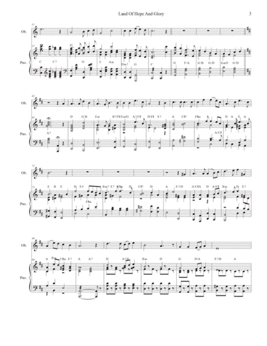 Land Of Hope And Glory (Pomp and Circumstance) (Oboe solo and Piano) image number null