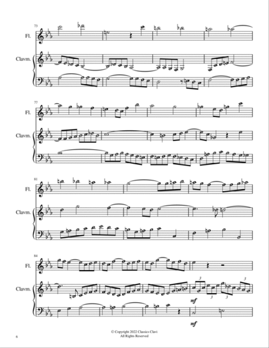 Musical Offering, Ricercar A 3, BWV 1079 Flute Solo scores gallery preview page 6