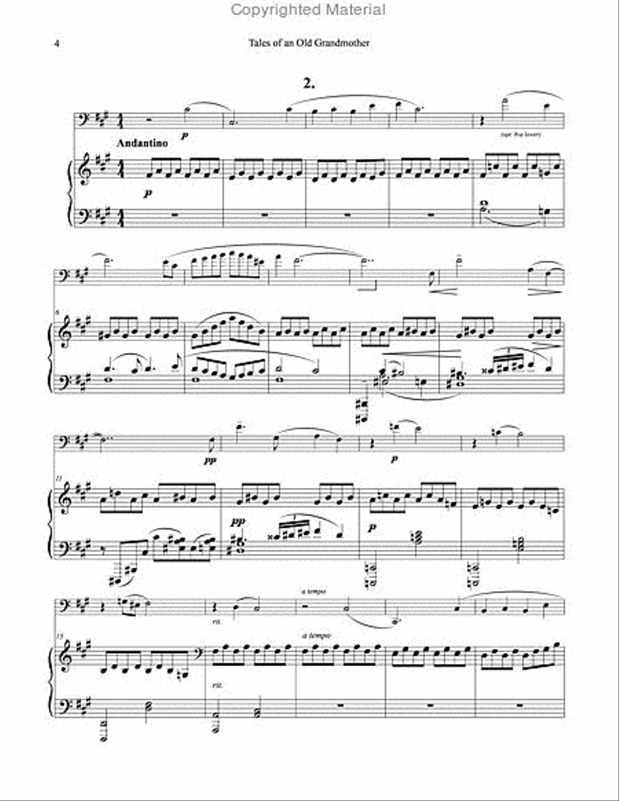 Tales of an Old Grandmother, Op. 31 for Euphonium & Piano Euphonium scores gallery preview page 6