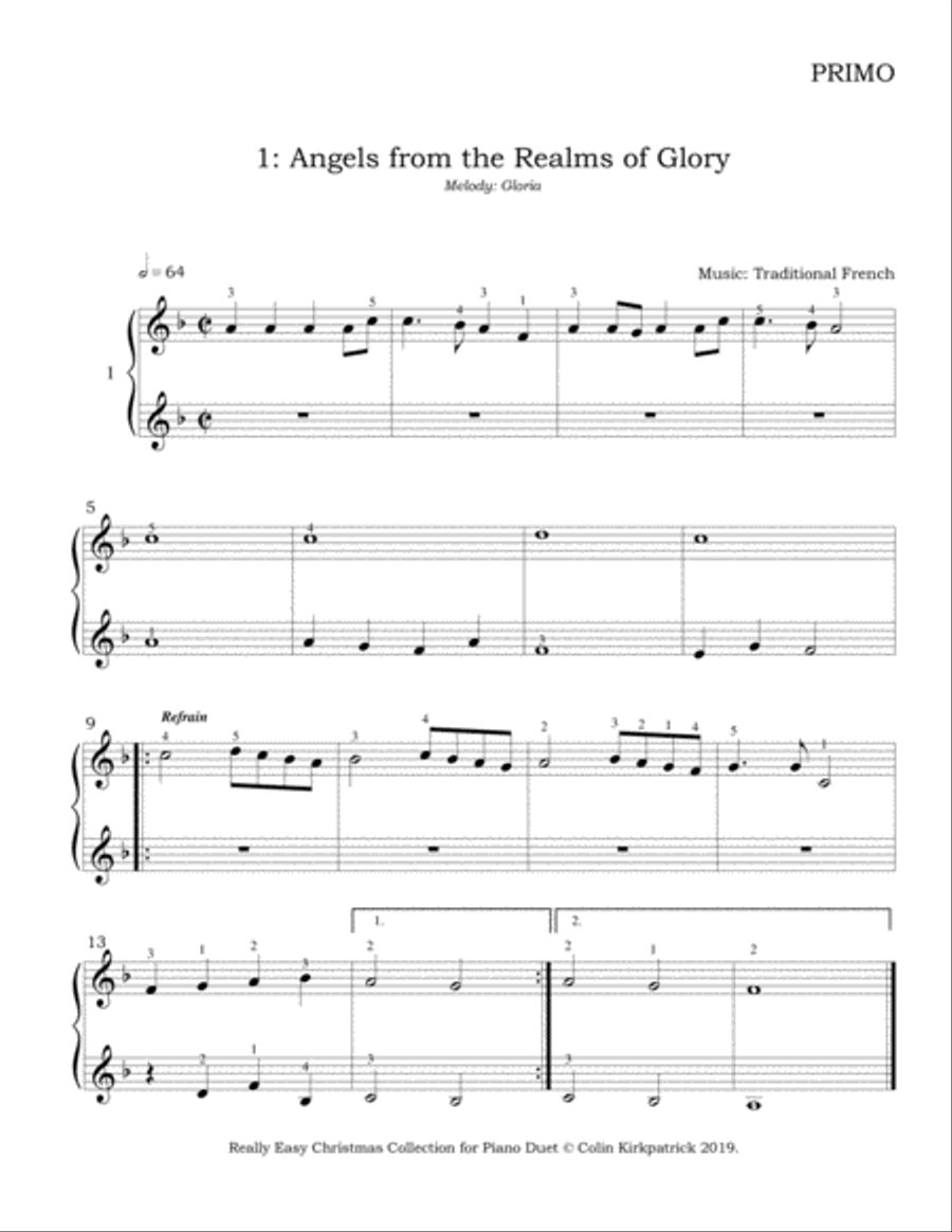 Really Easy Christmas Collection (20 carols and hymns for piano duet) Easy Piano scores gallery preview page 4