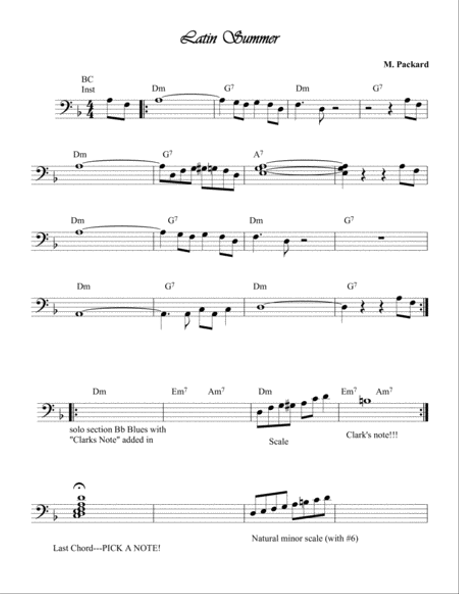 Latin Summer Jazz Ensemble scores gallery preview page 1