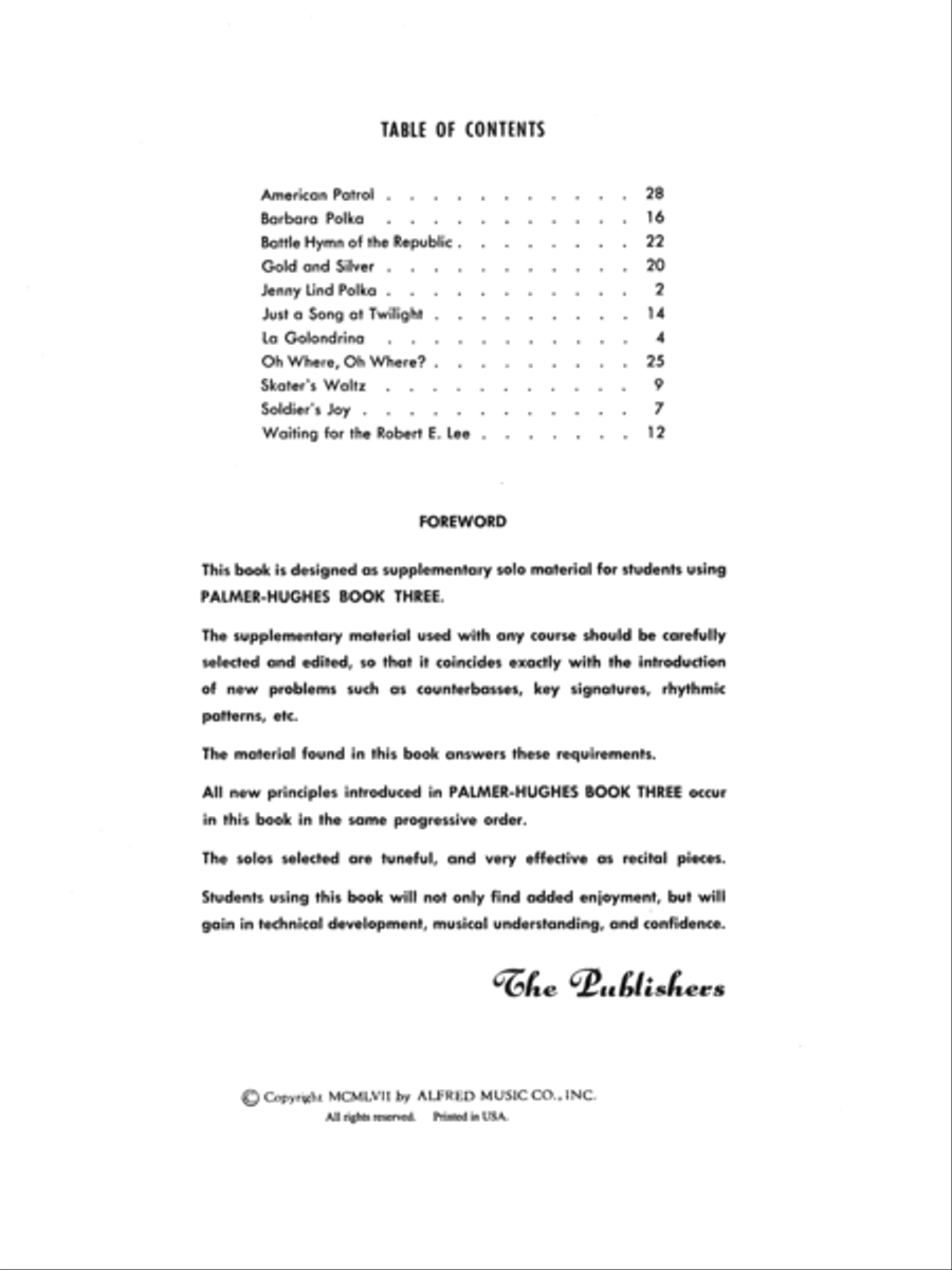 Palmer-Hughes Accordion Course Recital Book, Book 3 Accordion scores gallery preview page 2
