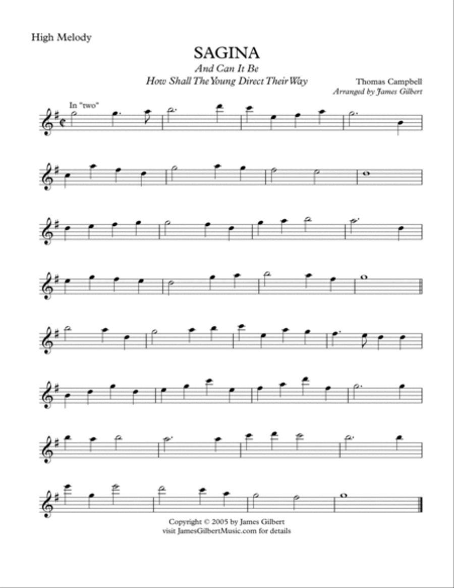 SAGINA (And Can It Be) Small Ensemble scores gallery preview page 5