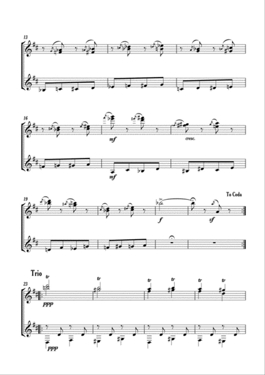 Ballet of the Chicks in their Shells Classical Guitar scores gallery preview page 3