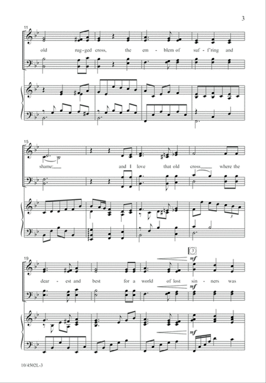 The Old Rugged Cross The Old Rugged Cross 4-Part scores gallery preview page 4