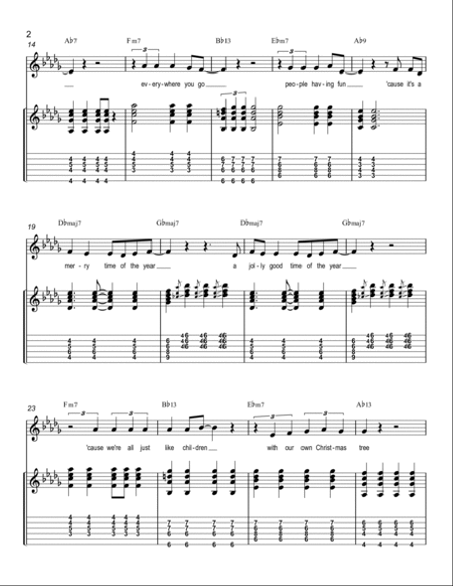 Merry Christmas All Electric Guitar scores gallery preview page 2