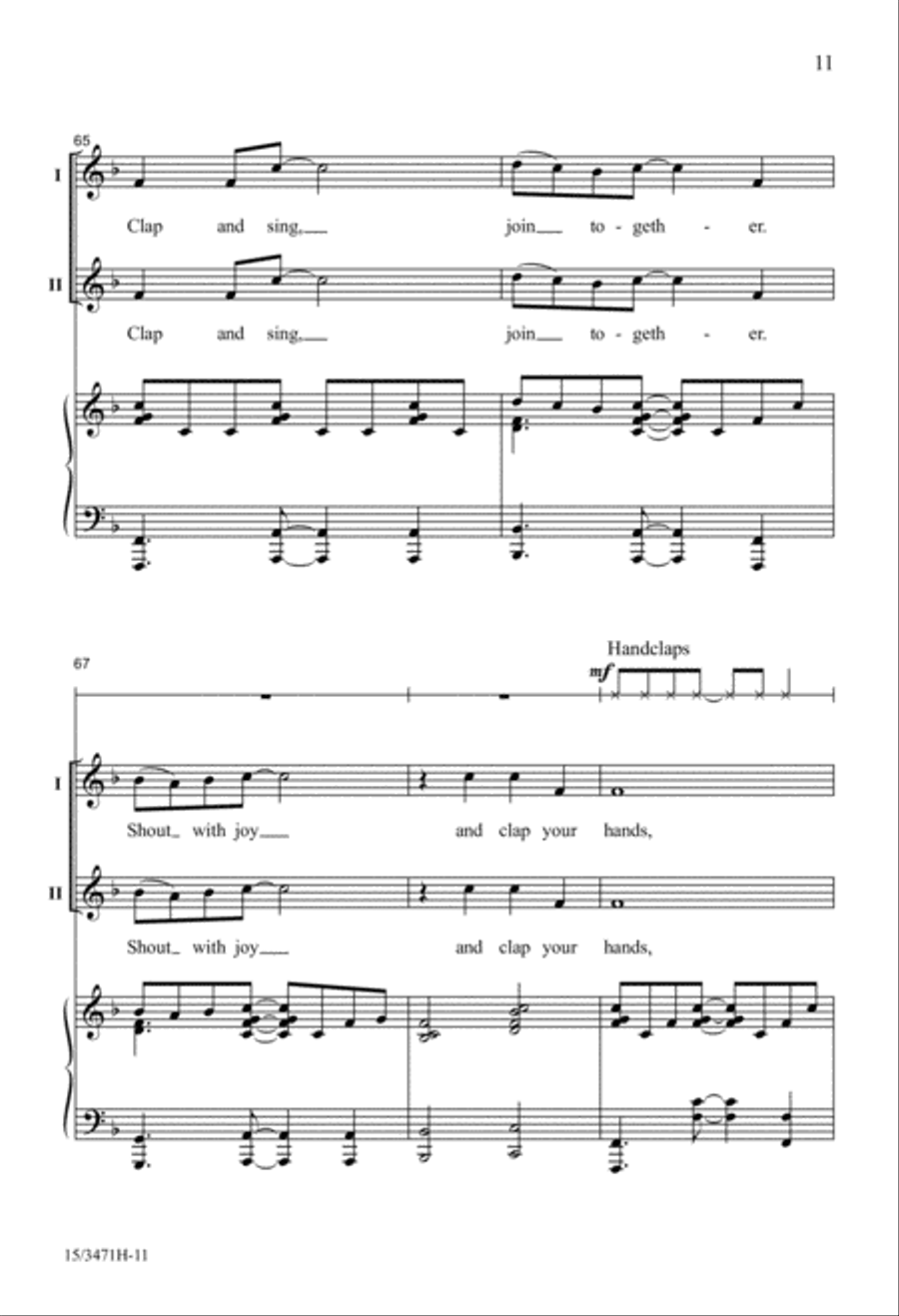 Clap and Sing, Join Together! 2-Part scores gallery preview page 11